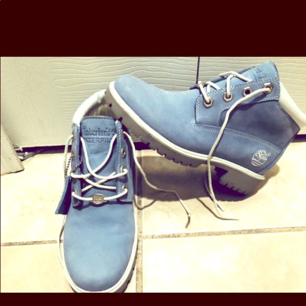 Unisex Timberlands-Carolina Blue. Waterproof